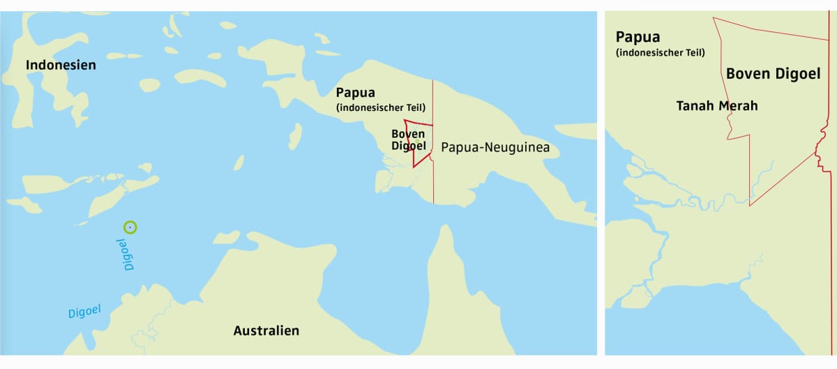 Mapa de Papua