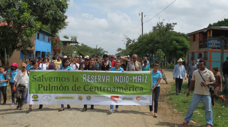 Manifestação pela salvação da Reserva Biológica Indio Maíz, na Nicarágua